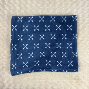 HB Hudson Baby Crossed Arrows Blanket Blue White Security Lovey